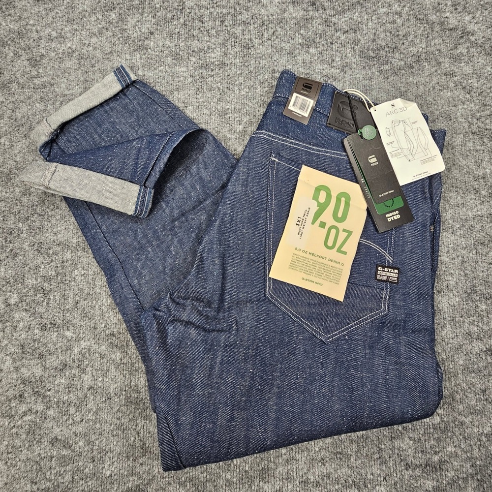 G-Star Raw Arc 3D Boyfriend Jeans Womens‎ 32x34 Melfort Organic Raw Denim New